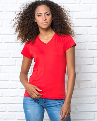 T-shirt donna GM regular scollo V cotone, comfort, più colori