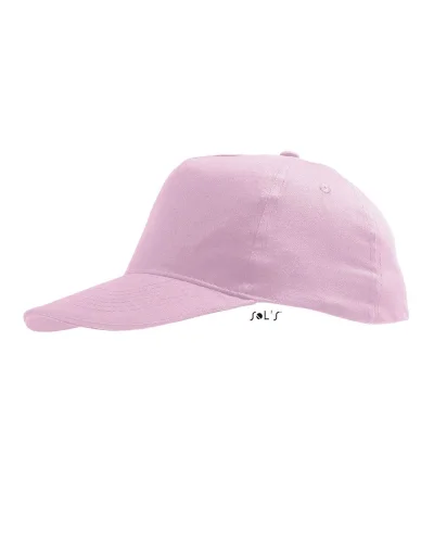 Cappellino Sunny Kids 100% cotone, visiera curva, taglia unica Rosa