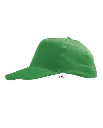 Cappellino Sunny Kids 100% cotone, visiera curva, taglia unica Verde Prato