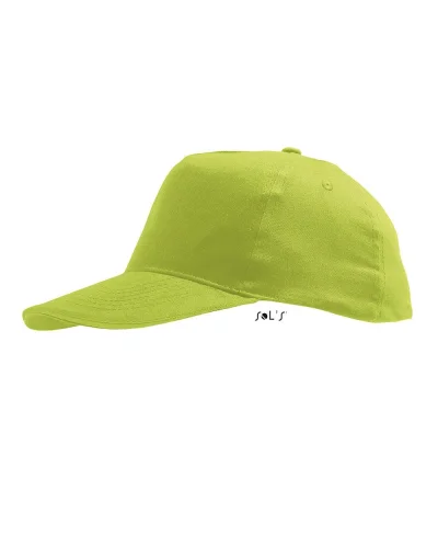 Cappellino Sunny Kids 100% cotone, visiera curva, taglia unica Verde Mela