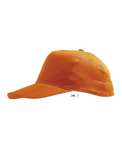 Cappellino Sunny Kids 100% cotone, visiera curva, taglia unica Arancio