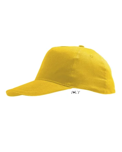 Cappellino Sunny Kids 100% cotone, visiera curva, taglia unica Giallo Oro