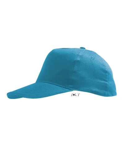 Cappellino Sunny Kids 100% cotone, visiera curva, taglia unica Acqua