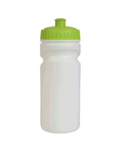 Borraccia 500ml BPA Free bianca con tappo colorato