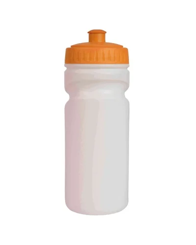 Borraccia 500ml BPA Free bianca con tappo colorato