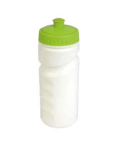Borraccia 500ml BPA Free bianca con tappo colorato Verde mela