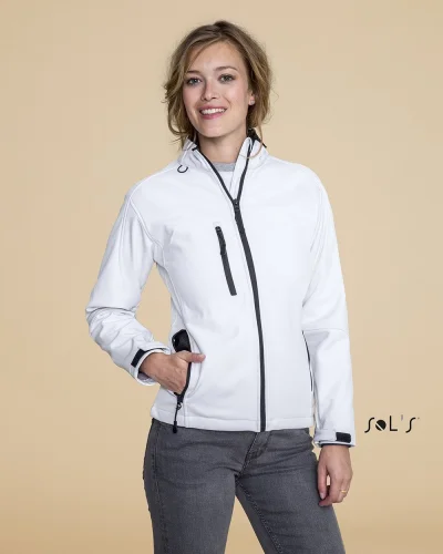 Giacca Roxy donna softshell, 3 tasche zip, coulisse, regular fit