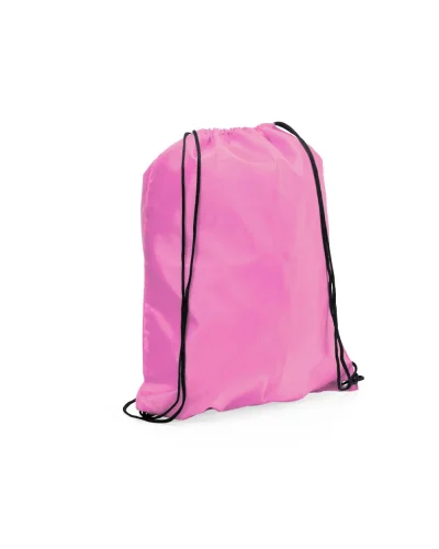Sacca Zaino Spook poliestere 34x42 cm, corde nere, vari colori Rosa
