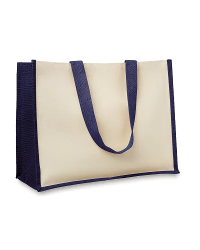 CAMPO DE FIORI Shopper Juta Canvas 42x19x33cm OEKO-TEX® Cotone Blu