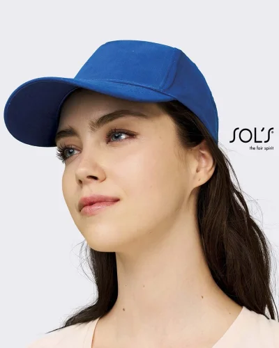 Cappellino Sunny 5 pannelli cotone regolabile, taglia unica