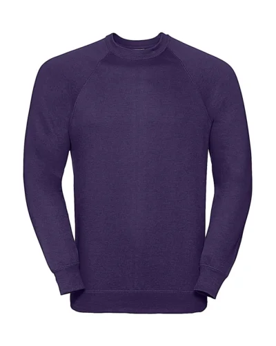 Felpa Girocollo Unisex Raglan Regular Fit con logo aziendale Purple
