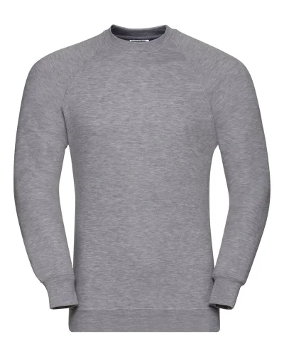 Felpa Girocollo Unisex Raglan Regular Fit con logo aziendale Light Oxford