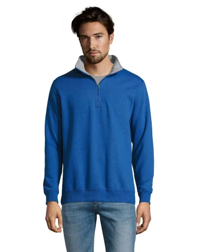 Felpa uomo Scott con 1/4 zip Blu Royal