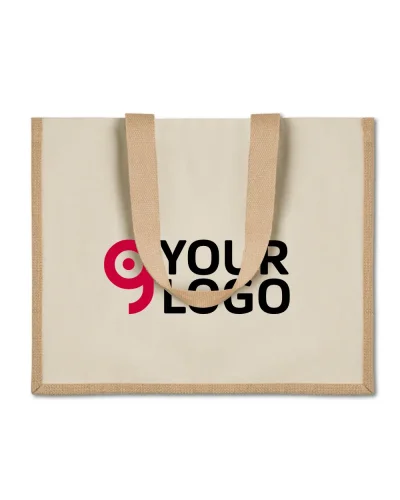 CAMPO DE FIORI Shopper Juta Canvas 42x19x33cm OEKO-TEX® Cotone