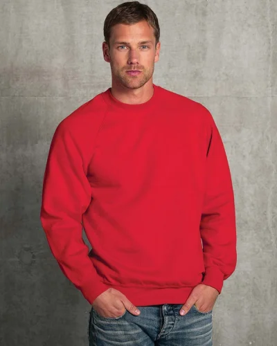 Felpa Girocollo Unisex Raglan Regular Fit con logo aziendale