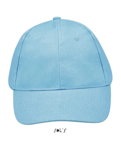 Cappellino Buzz 5 Pannelli Cotone, Visiera Curva, Taglia Unica Blu Atollo