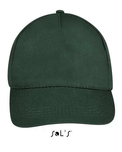 Cappellino Buzz 5 Pannelli Cotone, Visiera Curva, Taglia Unica Verde Bosco