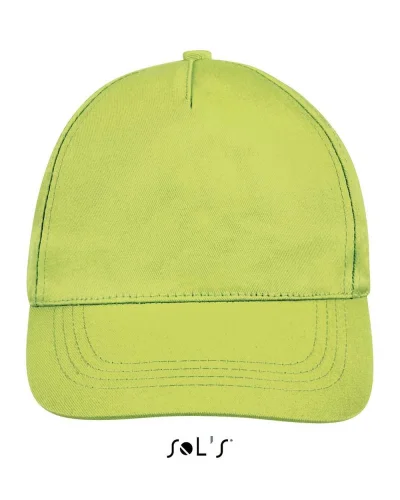 Cappellino Buzz 5 Pannelli Cotone, Visiera Curva, Taglia Unica Verde Mela