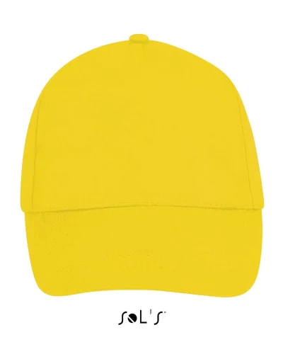 Cappellino Buzz 5 Pannelli Cotone, Visiera Curva, Taglia Unica Giallo Oro