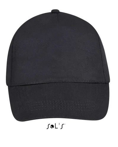 Cappellino Buzz 5 Pannelli Cotone, Visiera Curva, Taglia Unica Nero
