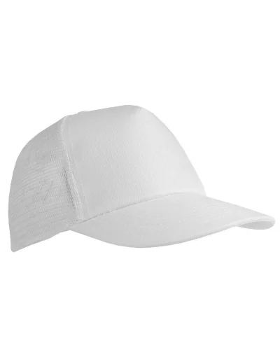 Cappellino con calotta a rete, regolabile, leggero Bianco