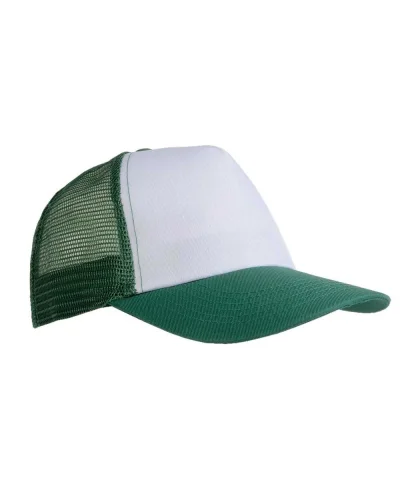 Cappellino con calotta a rete, regolabile, leggero Verde