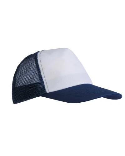 Cappellino con calotta a rete, regolabile, leggero Blu scuro
