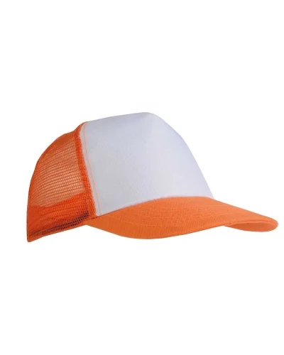 Cappellino con calotta a rete, regolabile, leggero Arancione