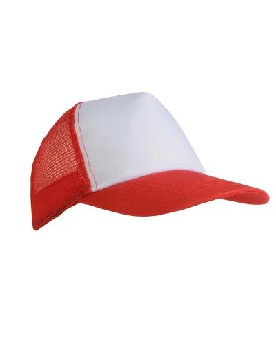 Cappellino con calotta a rete, regolabile, leggero Rosso
