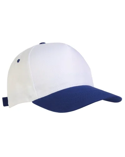 Cappellino junior in poliestere Beechtree, 5 pannelli, velcro Royal