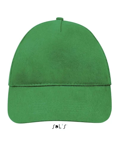Cappellino Sunny 5 pannelli cotone regolabile, taglia unica Verde Prato