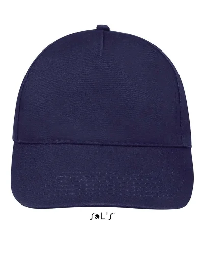 Cappellino Sunny 5 pannelli cotone regolabile, taglia unica Blu Oltremare