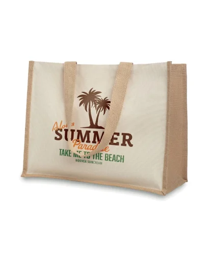 CAMPO DE FIORI Shopper Juta Canvas 42x19x33cm OEKO-TEX® Cotone