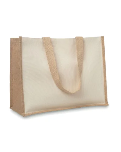 CAMPO DE FIORI Shopper Juta Canvas 42x19x33cm OEKO-TEX® Cotone Beige
