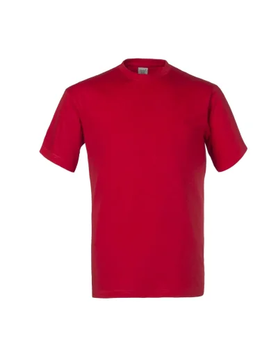 Kos T-shirt uomo cotone 150g, girocollo, fascia parasudore Rosso