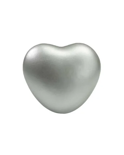 Cuore Antistress piccolo rosso in poliuretano 34g, 6.7x7.1x5.3 cm Argento