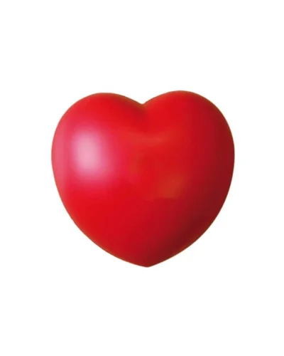Cuore Antistress piccolo rosso in poliuretano 34g, 6.7x7.1x5.3 cm Rosso