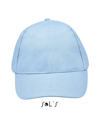 Cappellino Buzz 5 Pannelli Cotone, Visiera Curva, Taglia Unica Cielo