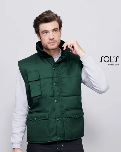 Gilet da lavoro Equinox imbottito, 6 tasche, elasticizzato