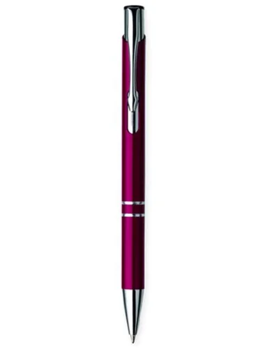 Penna a sfera in alluminio con refill nero pratica e resistente Bordeaux