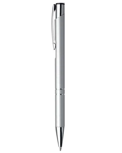 Penna a sfera in alluminio con refill nero pratica e resistente