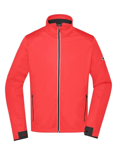 Softshell Uomo  3 Strati Nero, Antivento, Waterproof 5000mm Bright Orange / Black
