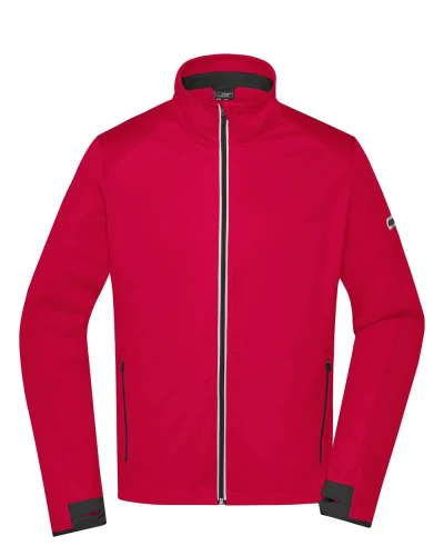 Softshell Uomo  3 Strati Nero, Antivento, Waterproof 5000mm Light Red / Black