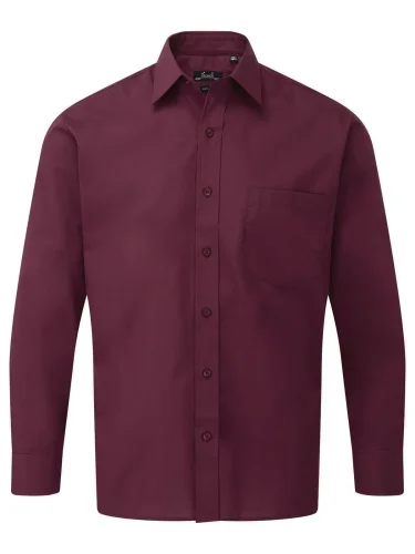 Camicia uomo  popeline regular fit manica lunga 65/35