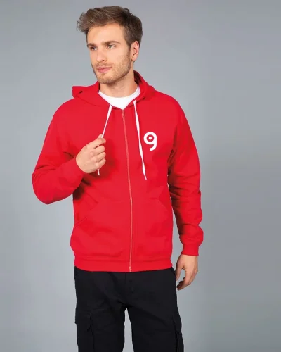 Felpa Lecce con zip e cappuccio Made in Italy 80% cotone regular