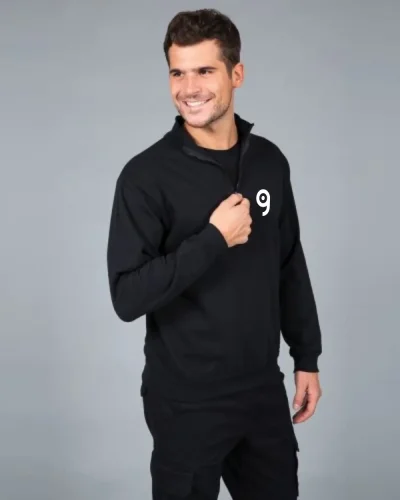 Felpa Pisa , Made in Italy, zip corta, cotone, regular fit