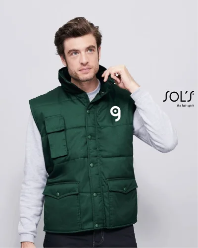 Gilet da lavoro Equinox imbottito, 6 tasche, elasticizzato