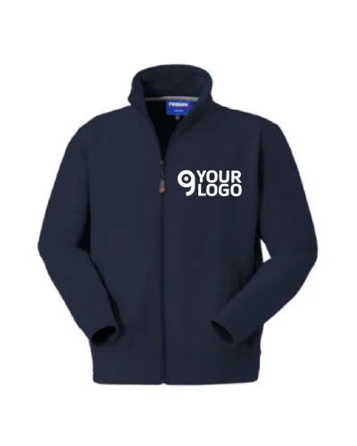 Felpa Canberra con zip, collo alto e tasche, personalizzabile