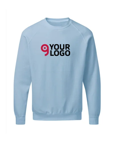 Felpa uomo raglan a girocollo personalizzata con logo