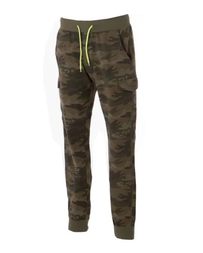 Damasco Man Pantalone felpa leggera cotone fluo zip tasche Camouflage Green